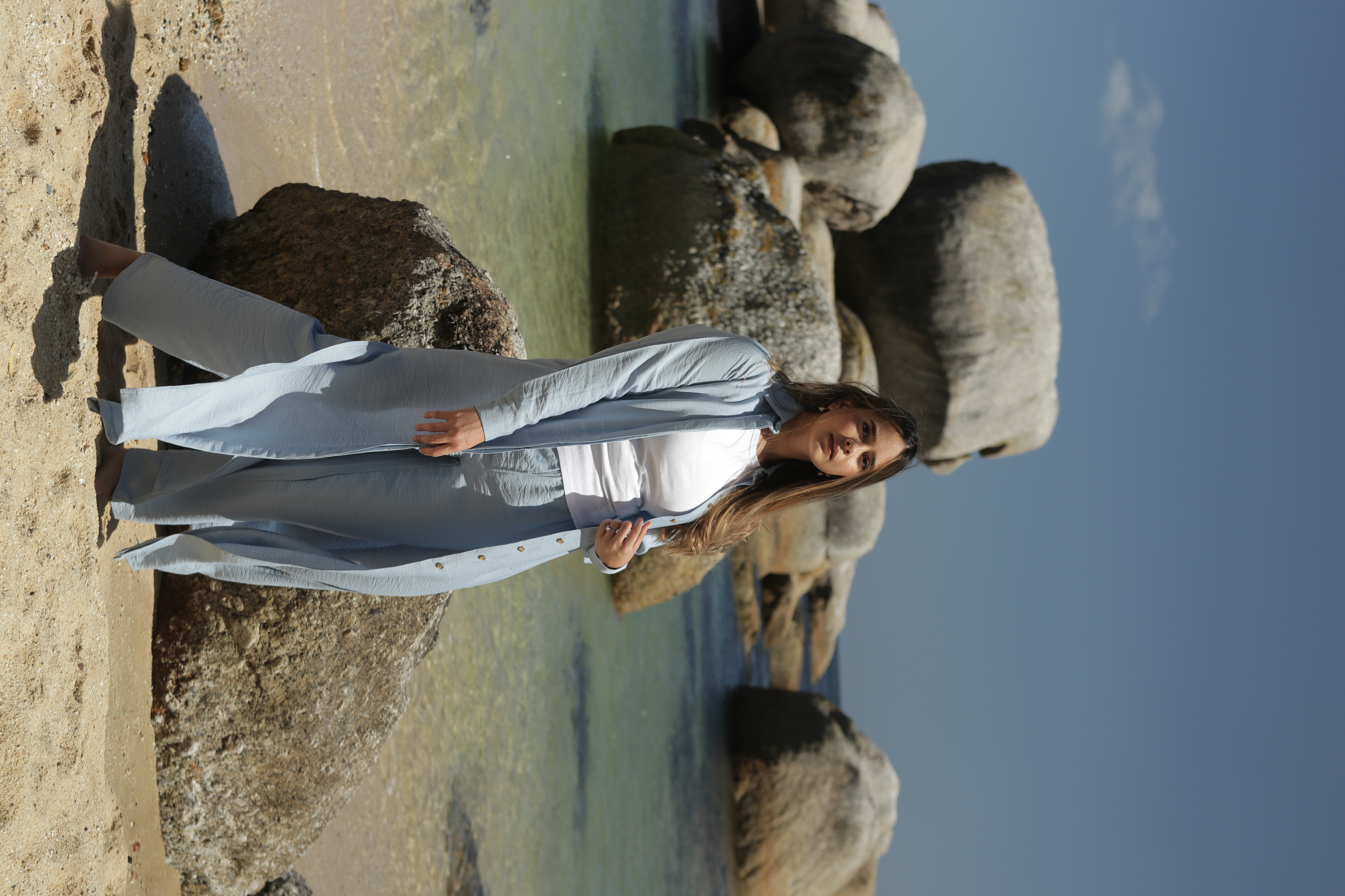 YVES SHIRT DRESS SET BLUEY