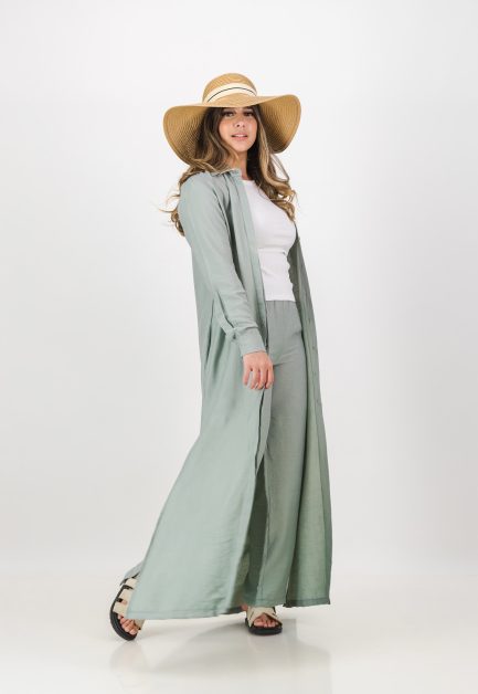 YVES SHIRT DRESS SET SAGE