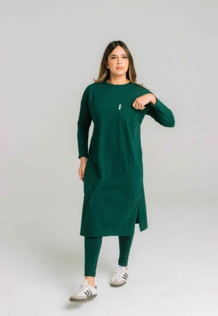 DERIYAH LEISURE SET - BOTTLE GREEN